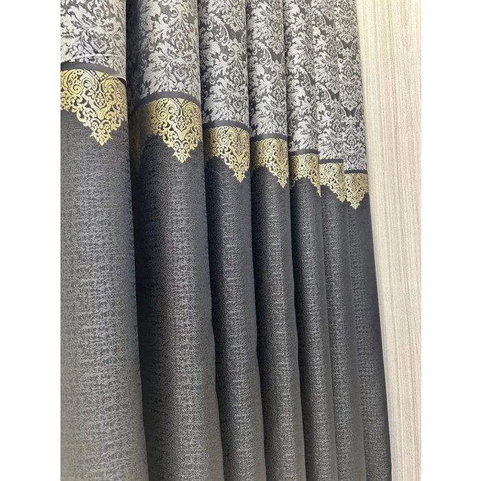 NİVEMESHOME FJ631749 V-924 ARORA SİYAH 1/3 SIK PİLELİ FON PERDE APM