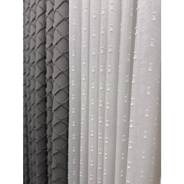 NİVEMESHOME FLORİDA KETEN GÖRÜNÜMLÜ BOHEM TARZ PONPON 1/3 SIK PİLELİ TÜL PERDE APM