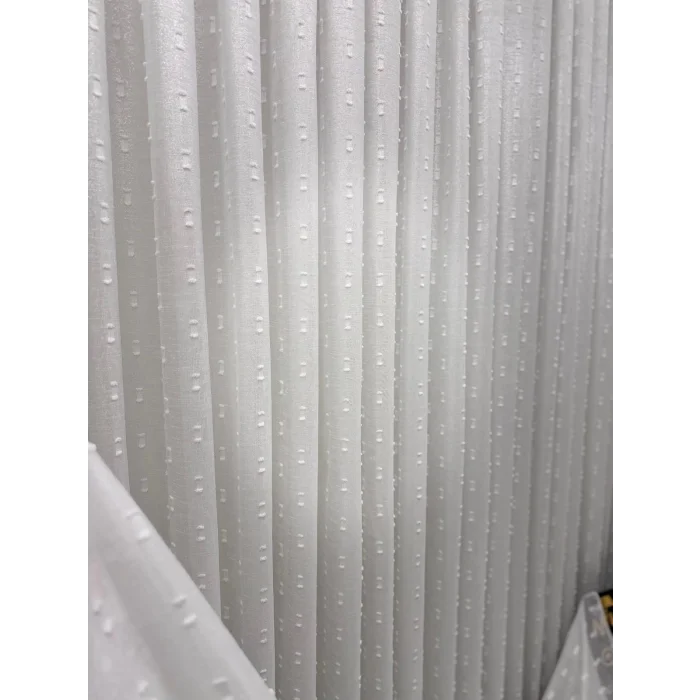 NİVEMESHOME FLORİDA KETEN GÖRÜNÜMLÜ BOHEM TARZ PONPON 1/3 SIK PİLELİ TÜL PERDE APM