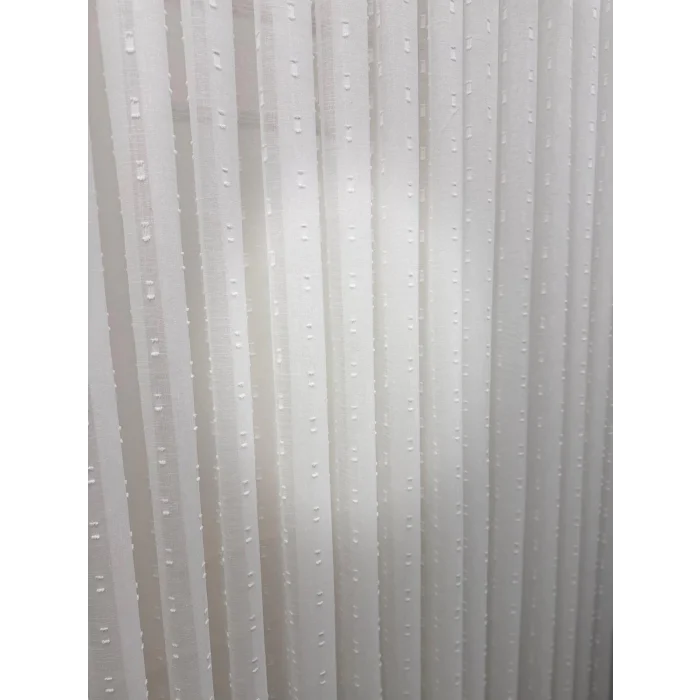 NİVEMESHOME FLORİDA KETEN GÖRÜNÜMLÜ BOHEM TARZ PONPON 1/3 SIK PİLELİ TÜL PERDE APM