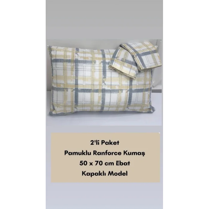 NİVEMESHOME ФУМЕ КРУГЛЫЙ УЗОР 2-Х МЕСТНЫЙ ЧЕХОЛ ДЛЯ ПОДУШКИ С КЛАПАНОМ 50X70