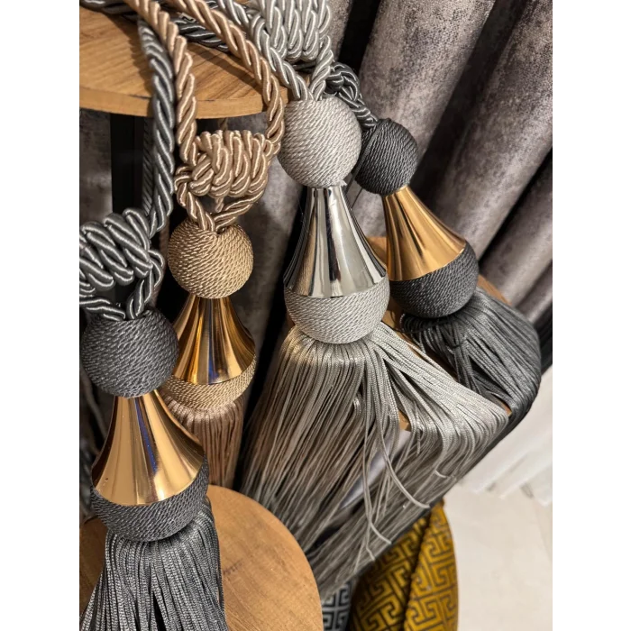 NİVEMESHOME grigio guarnito di argento nuovo modello soffitto raccoglitore bracciolone