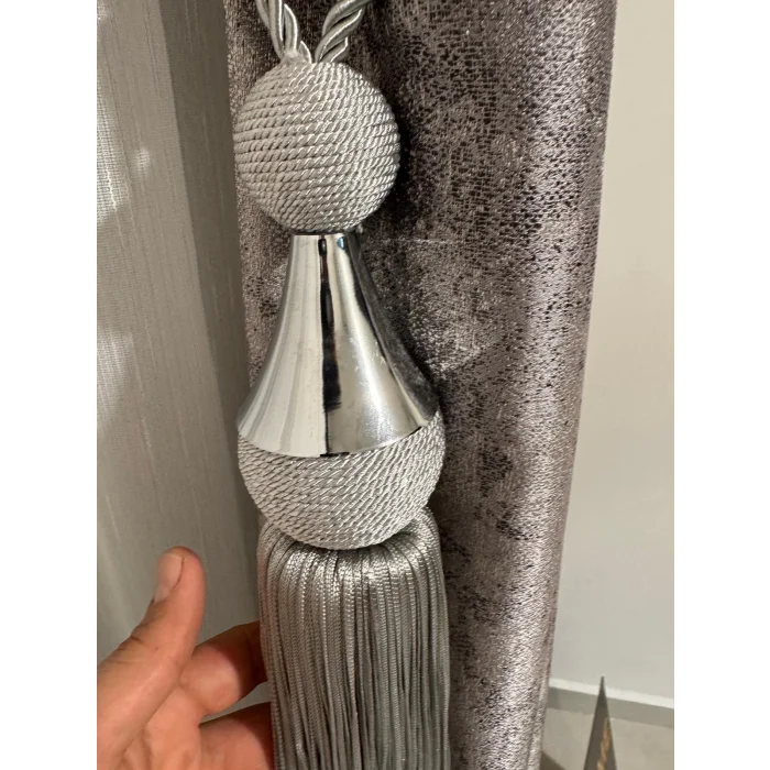 NİVEMESHOME grigio guarnito di argento nuovo modello soffitto raccoglitore bracciolone