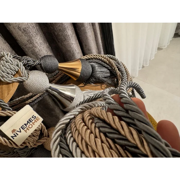 NİVEMESHOME grigio guarnito di argento nuovo modello soffitto raccoglitore bracciolone