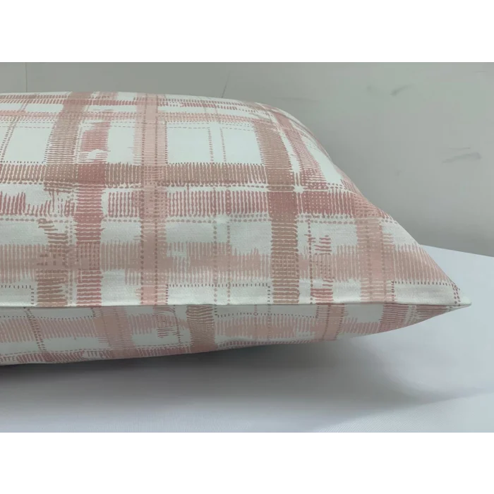 Funda de cojín de cuadros escoceses rosa de NİVEMESHOME, pack de 2 unidades con cierre de 50x70