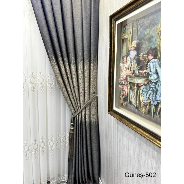 NİVEMESHOME GÜNEŞ FT632121 AZUL MARINO V-502 1/3 PLISADA CORTINA ENROLLABLE APM