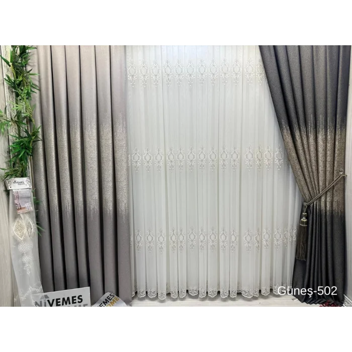 NİVEMESHOME GÜNEŞ FT632121 AZUL MARINO V-502 1/3 PLISADA CORTINA ENROLLABLE APM