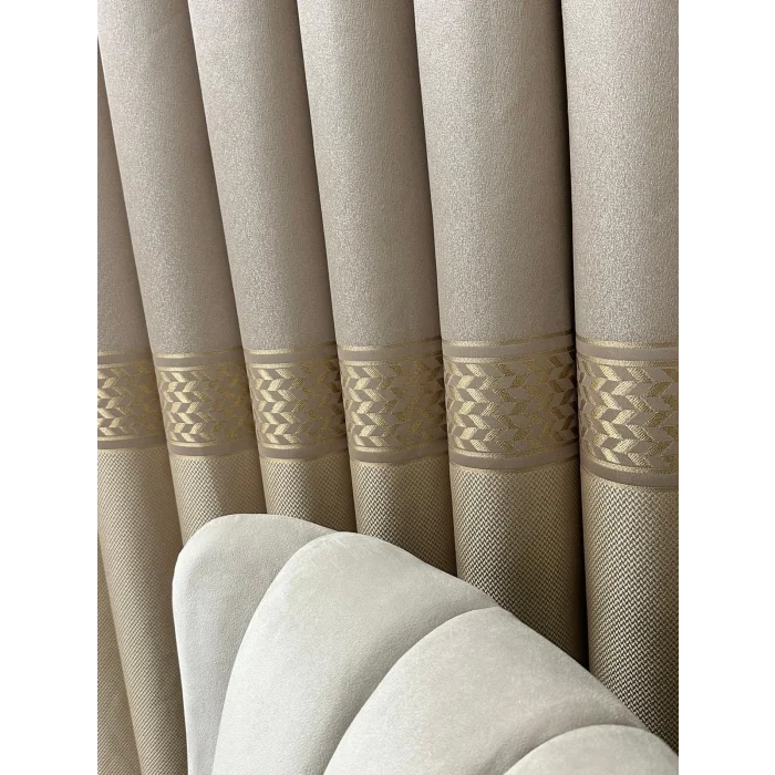 NİVEMESHOME HAYALLIFE АНТАКИЯ V-5201 1/3 ТЕСТЯНЫЙ ШТАПИКОВЫЙ ПОДВЕШЕННЫЙ ШТОРЫ АПМ