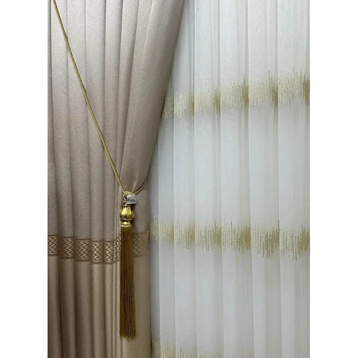 NİVEMESHOME HAYALLIFE АНТАКИЯ V-5201 1/3 ТЕСТЯНЫЙ ШТАПИКОВЫЙ ПОДВЕШЕННЫЙ ШТОРЫ АПМ