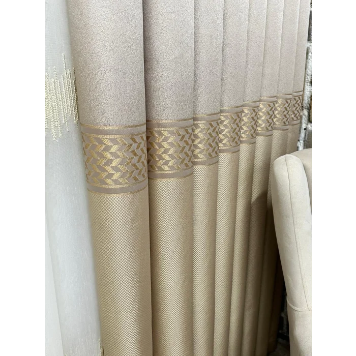 NİVEMESHOME HAYALLIFE АНТАКИЯ V-5201 1/3 ТЕСТЯНЫЙ ШТАПИКОВЫЙ ПОДВЕШЕННЫЙ ШТОРЫ АПМ