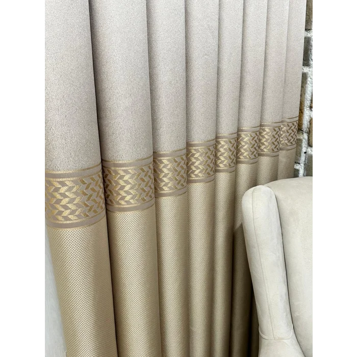 NİVEMESHOME HAYALLIFE АНТАКИЯ V-5201 1/3 ТЕСТЯНЫЙ ШТАПИКОВЫЙ ПОДВЕШЕННЫЙ ШТОРЫ АПМ