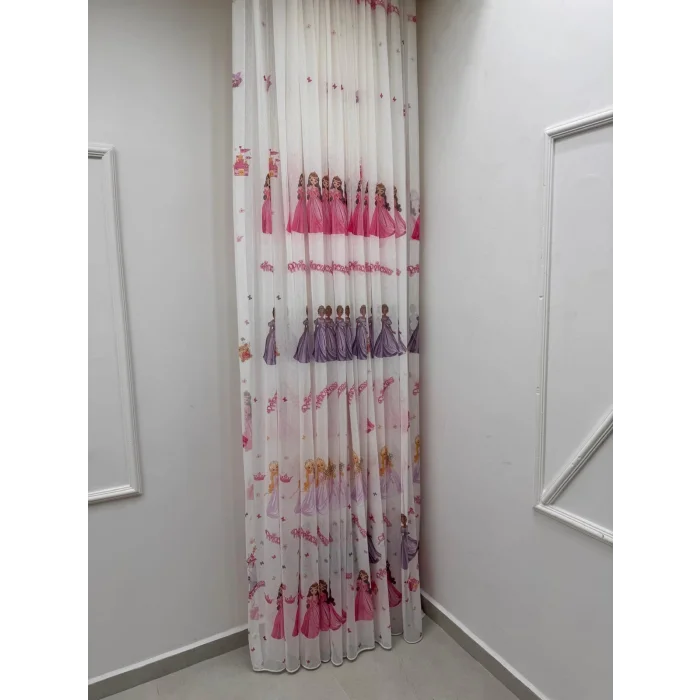 NİVEMESHOME HYL00009.801 KRDT204096 PRENSES ÇOCUK ODASI 1/2.5 PİLE TÜL PERDE APM