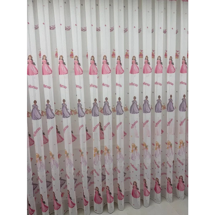 NİVEMESHOME HYL00009.801 KRDT204096 PRENSES ÇOCUK ODASI 1/2.5 PİLE TÜL PERDE APM