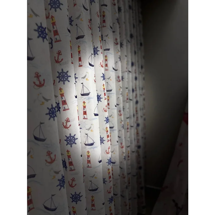 NİVEMESHOME HYL00009.801 PRD55293 GEMİ KAPALI DESENLİ ÇOCUK ODASI 1/2.5 PİLE TÜL PERDE APM