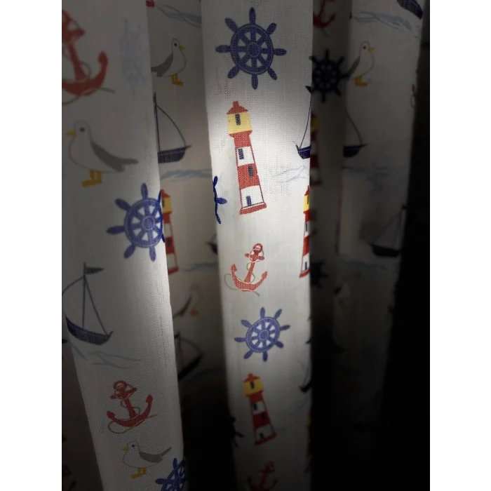 NİVEMESHOME HYL00009.801 PRD55293 GEMİ KAPALI DESENLİ ÇOCUK ODASI 1/2.5 PİLE TÜL PERDE APM