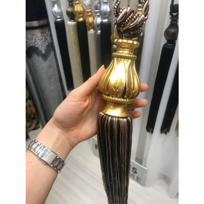 NİVEMESHOME KAHVE-BEJ KARMA SAÇAKLI TAVAN TOPLAMA BRAÇOL