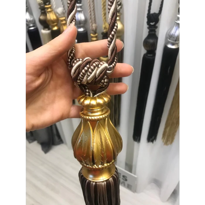 NİVEMESHOME KAHVE-BEJ KARMA SAÇAKLI TAVAN TOPLAMA BRAÇOL