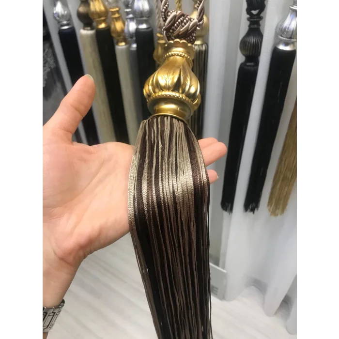 NİVEMESHOME KAHVE-BEJ KARMA SAÇAKLI TAVAN TOPLAMA BRAÇOL