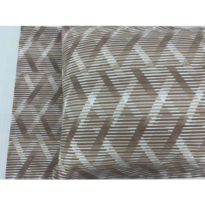 NİVEMESHOME COFFEE STRIPED PATTERN 2 PIECE PILLOW COVER 50X70