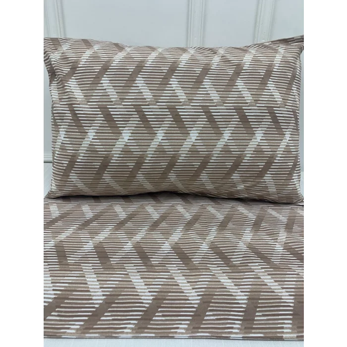 NİVEMESHOME COFFEE STRIPED PATTERN 2 PIECE PILLOW COVER 50X70