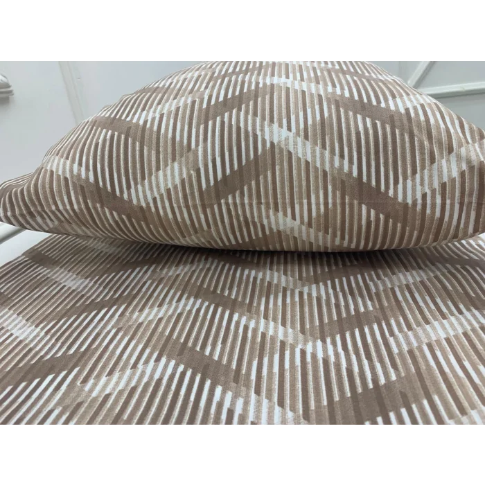 NİVEMESHOME COFFEE STRIPED PATTERN 2 PIECE PILLOW COVER 50X70