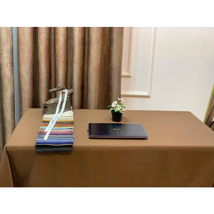 NIVEMESHOME MANTEL DE MESA DE LINO DE MODA KAHVE APM