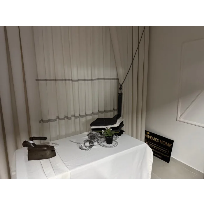 NIVEMESHOME LINEN TREND TABLECLOTH CREAM APM