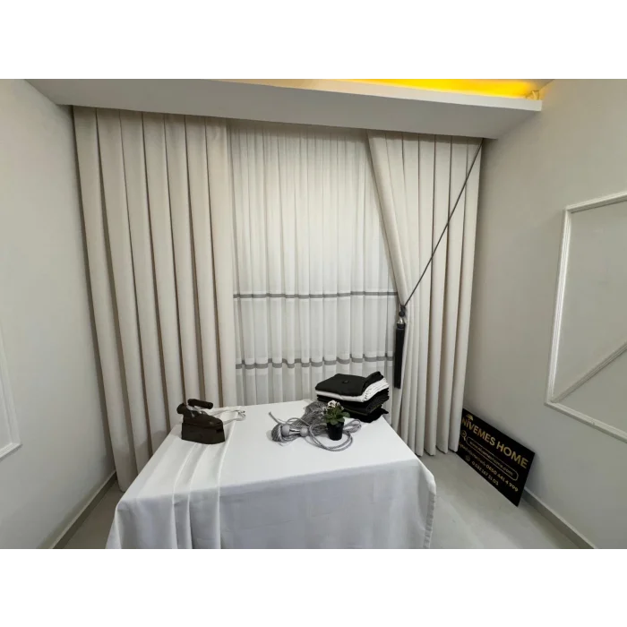 NIVEMESHOME LINEN TREND TABLECLOTH CREAM APM