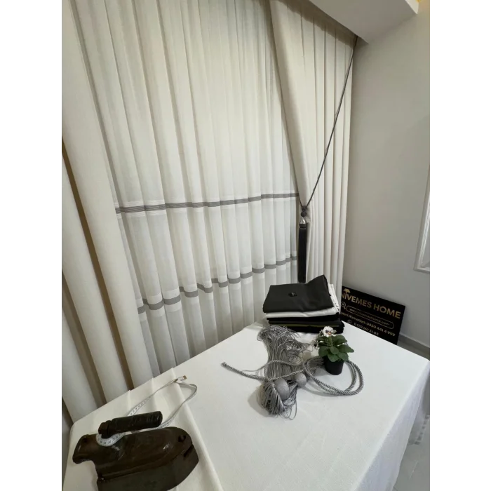 NIVEMESHOME LINEN TREND TABLECLOTH CREAM APM