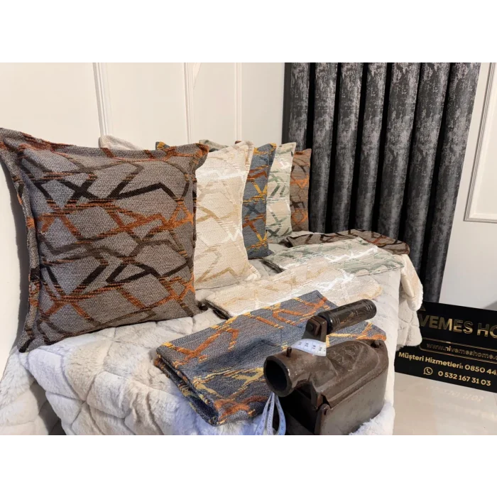 NİVEMESHOME FUNDA DE COJÍN 45X45 MATEO 67-02 NARANJA-CAFE