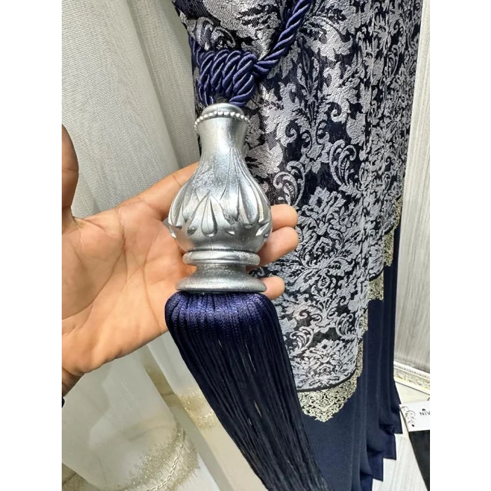 NIVEMESHOME GRI CON FRANGIA BLU MEZZI PER RACCOGLIERE TETTO BRACCIOLO