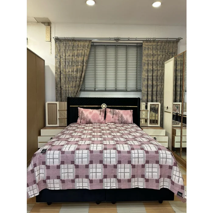 NİVEMESHOME LİLA DESENLİ 160X230 الغطاء الواحد للسرير الفردي