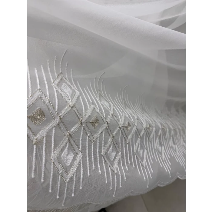 NIVEMESHOME LUNA GEOMETRIC PATTERNED GOLD 1/3 DENSE CURTAIN APM