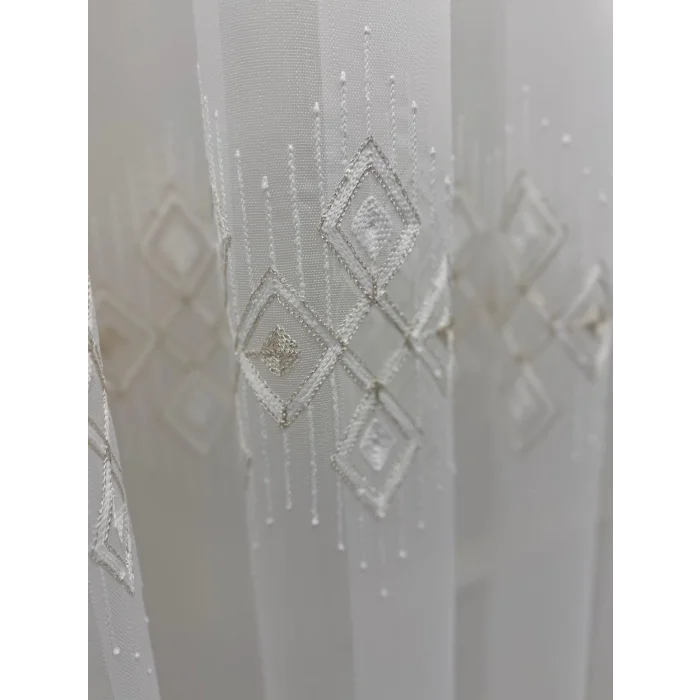 NIVEMESHOME LUNA GEOMETRIC PATTERNED GOLD 1/3 DENSE CURTAIN APM