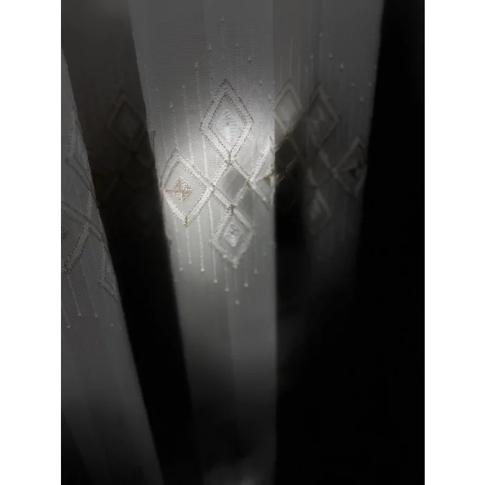 NIVEMESHOME LUNA GEOMETRIC PATTERNED GOLD 1/3 DENSE CURTAIN APM