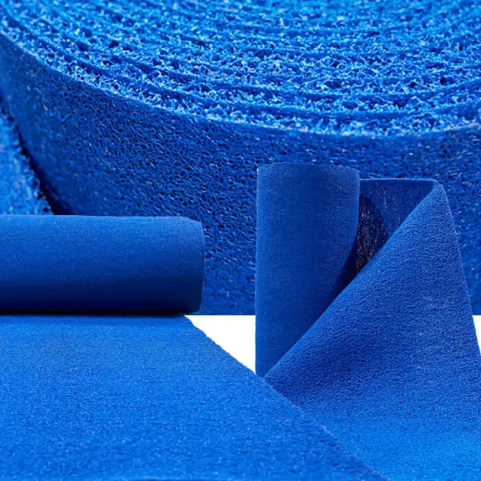 NIVEMESHOME BLUE 100X100 CURLY CARPET