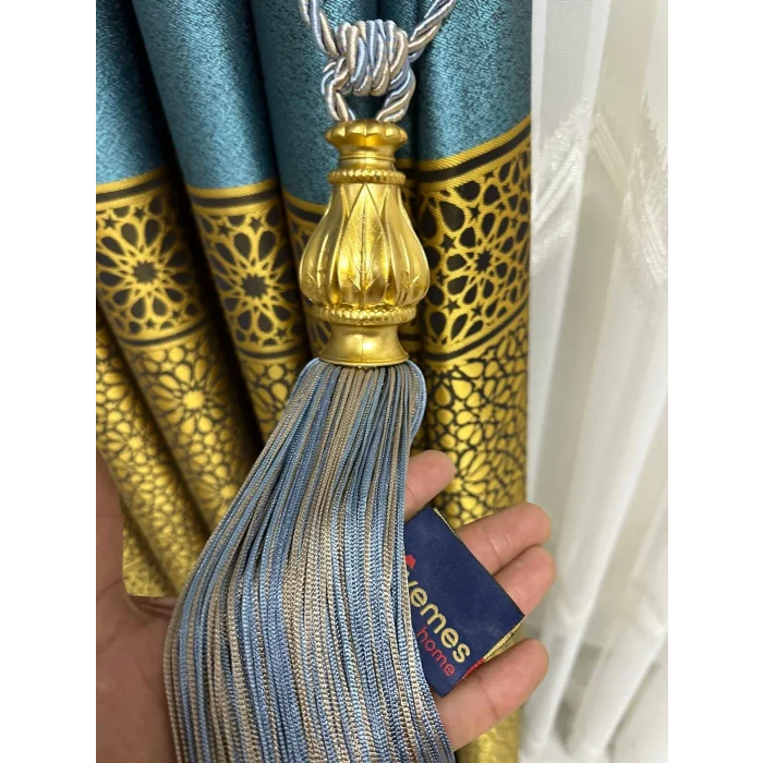 NİVEMESHOME BLUE-BEIGE MIX CORDLESS CEILING GATHERING BRACKET