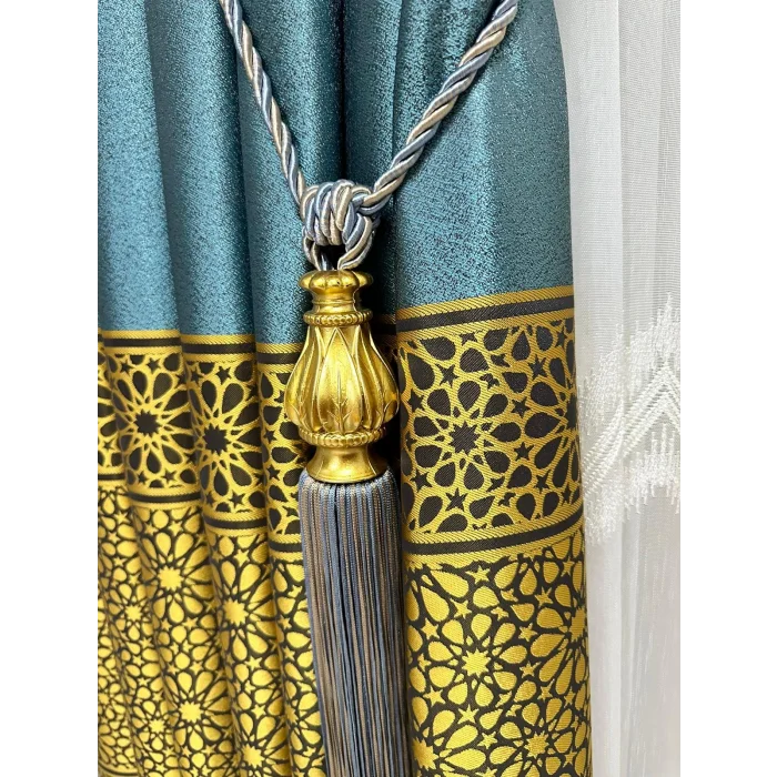 NİVEMESHOME BLUE-BEIGE MIX CORDLESS CEILING GATHERING BRACKET