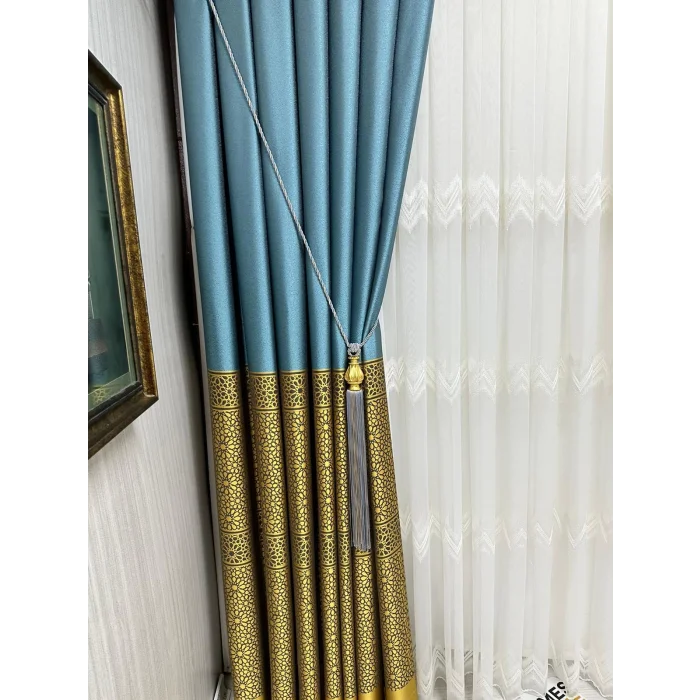 NİVEMESHOME BLUE-BEIGE MIX CORDLESS CEILING GATHERING BRACKET