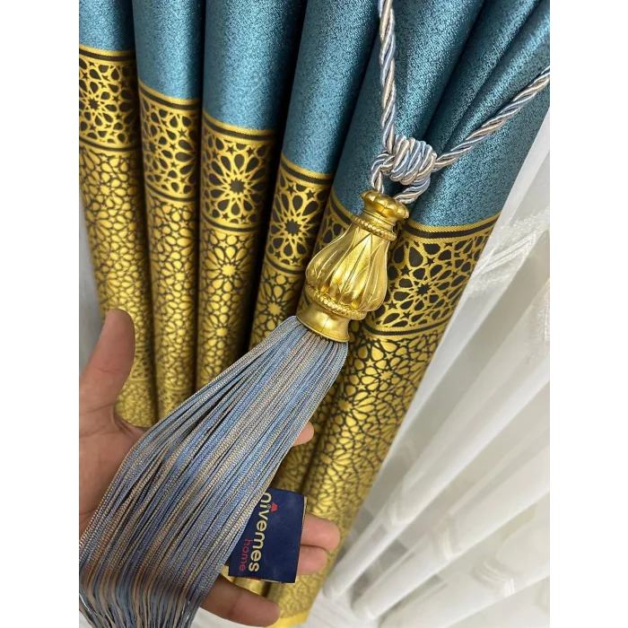 NİVEMESHOME BLUE-BEIGE MIX CORDLESS CEILING GATHERING BRACKET