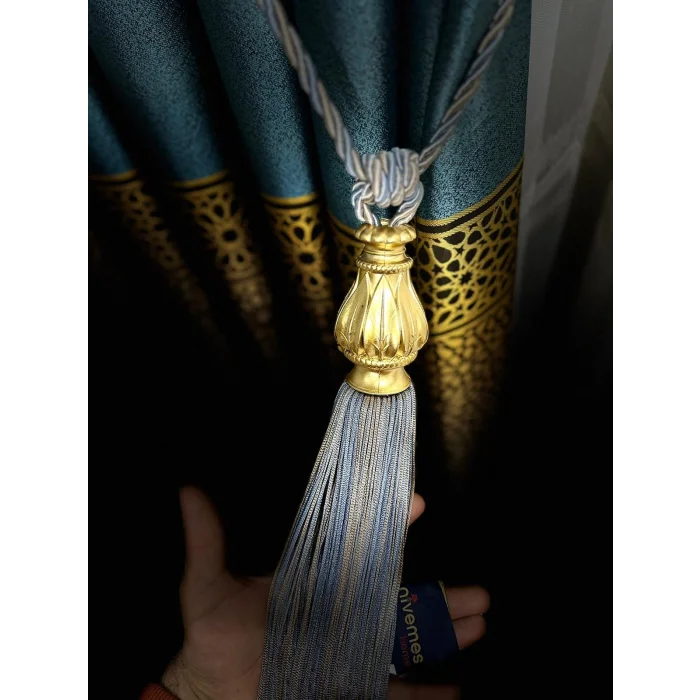 NİVEMESHOME BLUE-BEIGE MIX CORDLESS CEILING GATHERING BRACKET