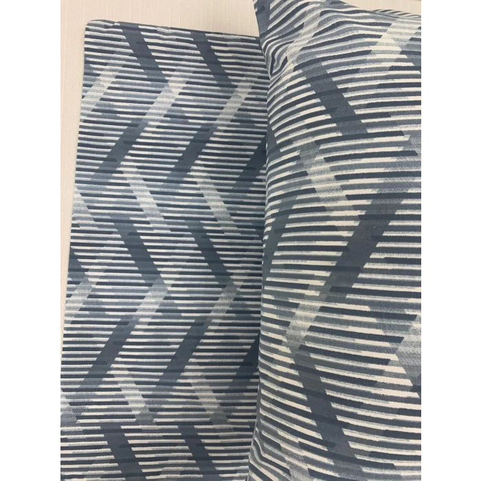 FUNDACAPITALES JUEGO DE 2 COJINES CON ESTAMPADO DE LÍNEAS AZULES Y FUNDA CON CREMALLERA 50X70