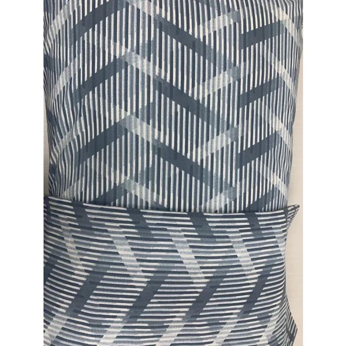 FUNDACAPITALES JUEGO DE 2 COJINES CON ESTAMPADO DE LÍNEAS AZULES Y FUNDA CON CREMALLERA 50X70