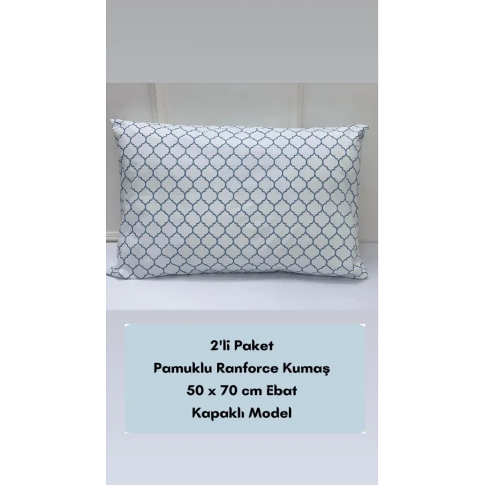 NIVEMESHOME FUNDA DE COJÍN AZUL CON DISEÑO GEOMÉTRICO PACK DE 2 50X70