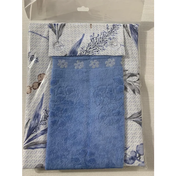 Grembiule da cucina in velluto blu NİVEMESHOME