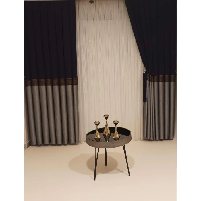 NİVEMESHOME META GRİ/BRONCE 1/3 RESISTENTE CORTINA DE FONDO DE PELO APRETADO