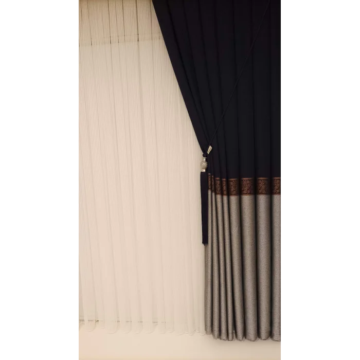 NİVEMESHOME META GRİ/BRONCE 1/3 RESISTENTE CORTINA DE FONDO DE PELO APRETADO