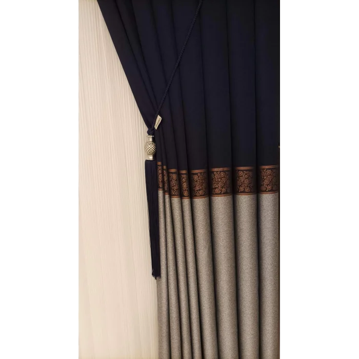 NİVEMESHOME META GRİ/BRONCE 1/3 RESISTENTE CORTINA DE FONDO DE PELO APRETADO