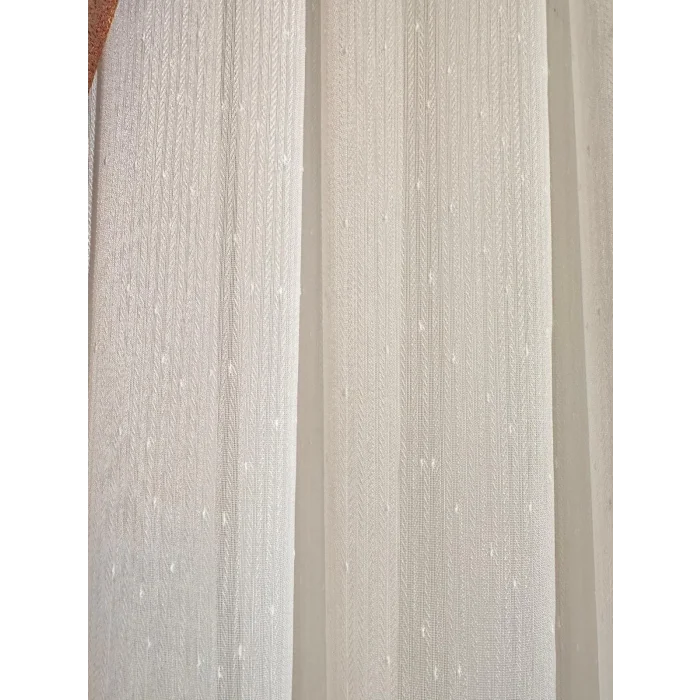 NİVEMESHOME SPEARHEAD FIR0914 AR03102 1/2,5 TIGHTLY CURLED WHITE ORGANZA CURTAIN APM