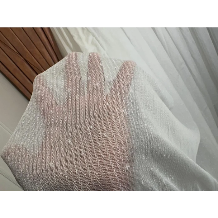 NİVEMESHOME SPEARHEAD FIR0914 AR03102 1/2,5 TIGHTLY CURLED WHITE ORGANZA CURTAIN APM